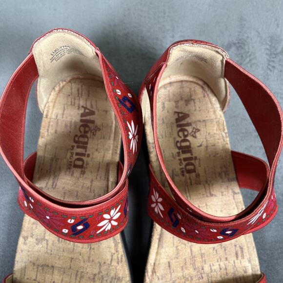 Alegria Lucia Red LUC-7764 Sandal Women Size 38 8-8.5 Benefits Charity - Picture 13 of 16